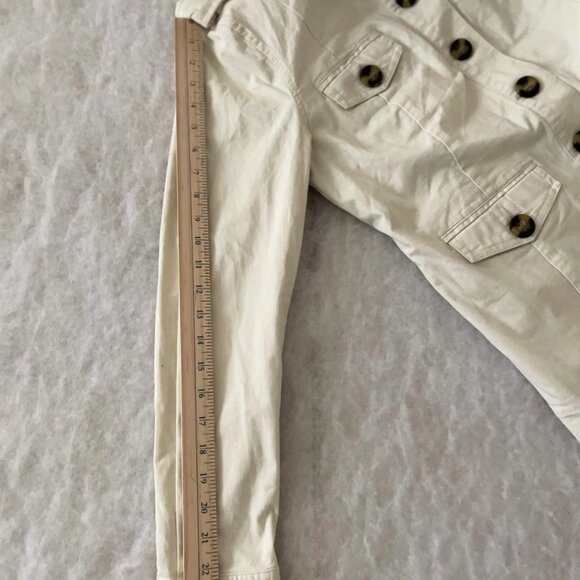 Cabi Style #5659 Womens Ivory Long Sleeve Button Up Kenya Safari Jacket Size M - Picture 9 of 11